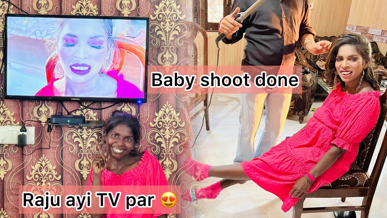 Baby shoot hogya done🤰🏻😍 || raju bhi aagyi television pe 📺 || parnaj vlogs