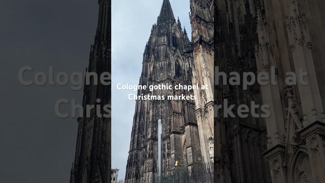 Cologne Christmas market by a gothic chapel 