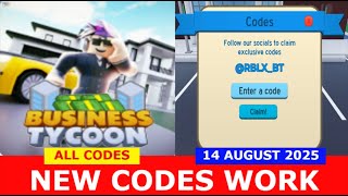 *NEW CODES WORK* [🏢] Business Tycoon ROBLOX | ALL CODES | August 14, 2025