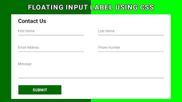 Contact Us Page using Html5 & CSS3 | Floating Placeholder CSS3
