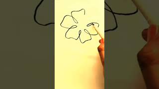 Flower Line Art Drawing #Shortvideo