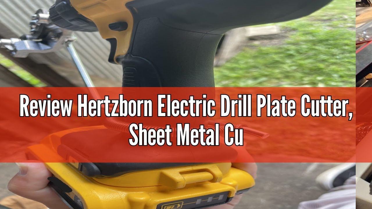 Review Hertzborn Electric Drill Plate Cutter, Sheet Metal Cutter Attachment with Adapter, DIY Metal