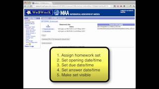 WeBWorK: Assigning homework sets