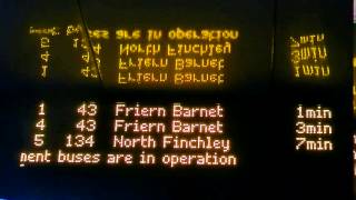 London's Transport- Digital display at bus stop