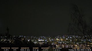 Timelapse Cam 2 - Natt til 22. mars 2022