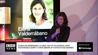 Elena Valderrábano, CSO OF Telefónica, Wins Sustainable Supply Chain Award at Futur/io CSO Awards