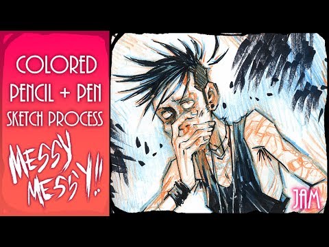 ★ Speedart ★ Colored Pencil + Pen Process