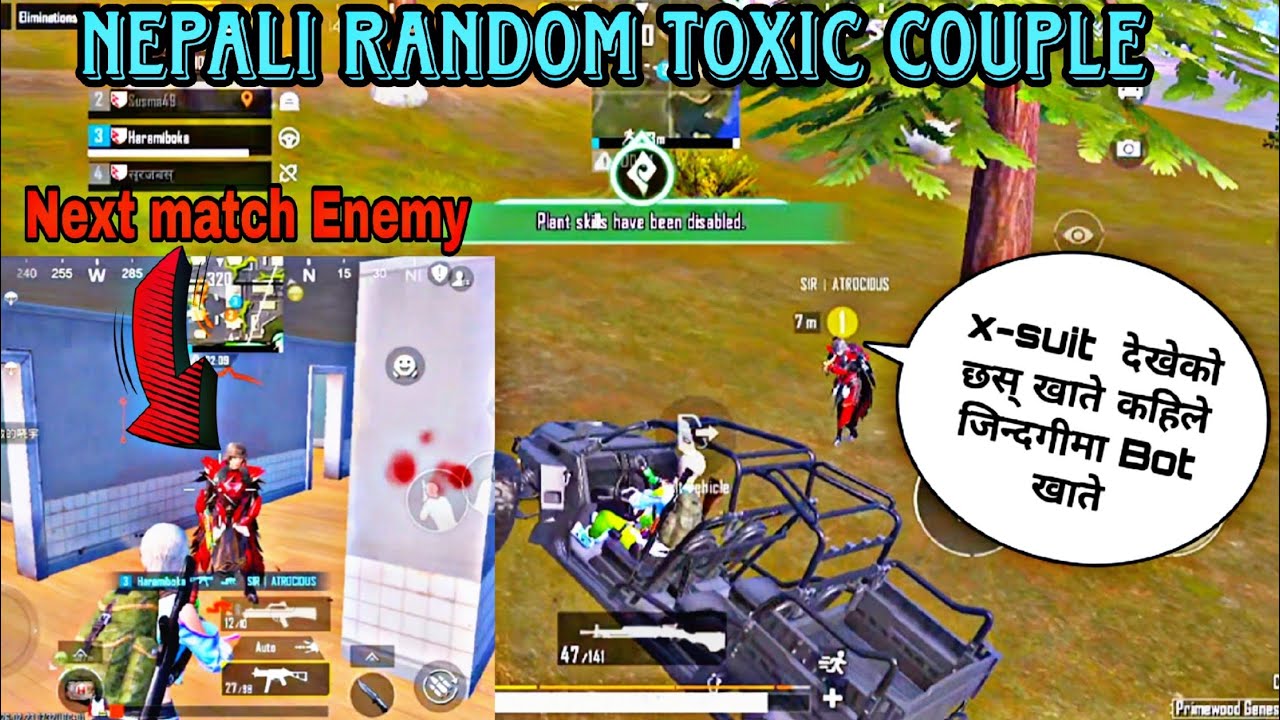Nepali Random Toxic Couple Next Match Enemy | 3 Time Kill 