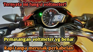 Cara memasang voltmeter digital Vixion yg benar tanpa merusak kabel