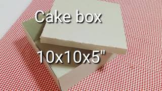 HOW TO MAKE CAKE BOX DIY | HOMEMADE CAKE BOX | 10x10x5"