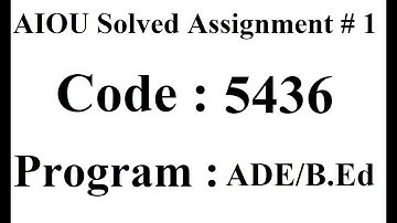 AIOU Code 5436 Solved Assignment No 1 Autumn 2024 | Baloch Academy