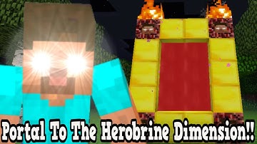 Minecraft How To Make A Portal To The Herobrine Dimension - Herobrine Dimension Showcase!!!