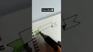 Easy note idea💡#tutorial #ideas #frontpage #shorts #shortsviral #trendingsong #ytshorts#brainrot