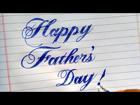 How to Write Happy Father's Day in Cursive - Freebie Finding Mom