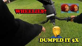 Learning How To Wheelie on E Ride Pro SS 2.0 | Dumped It 5 Times