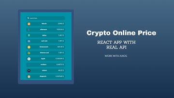 Crypto Currency | Web Application With React Js With Real Api