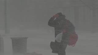 Many venture out in blizzard