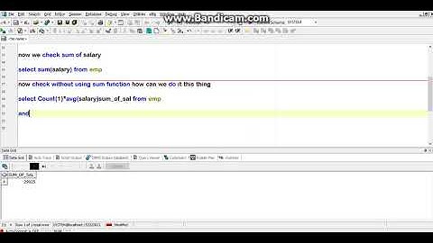 Oracle Interview questions, How to calculate sum of salary without using sum function.