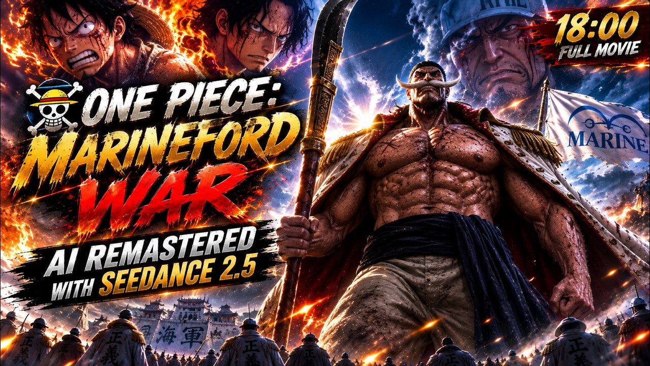 One Piece: Marineford War Full Version🔥⚔️ | AI Remastered with