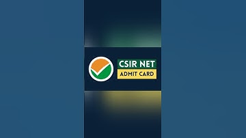 CSIR-NET Admit Card Released #csirnet #csirnetjune2024 #csirnetjrf #csirnetpracticequestion
