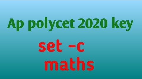 Ap polycet 2020 key