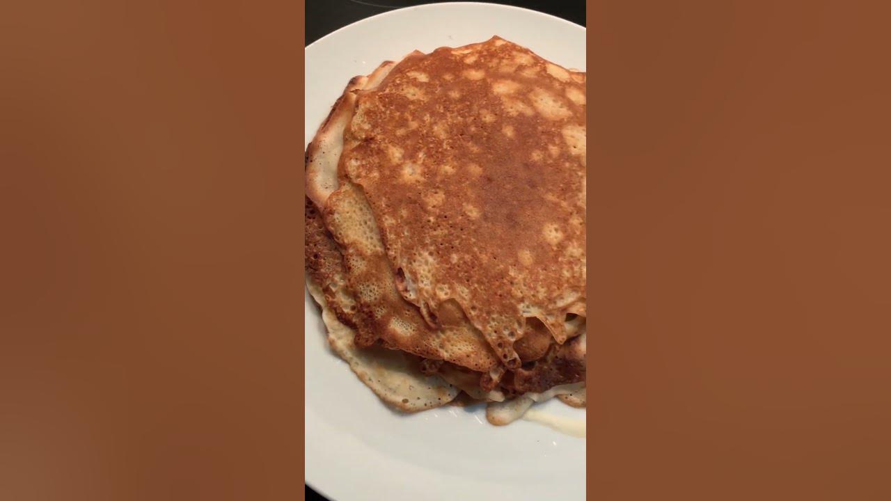 Блинчики домашнего приготовления на молоке и с одним яйцом# ...