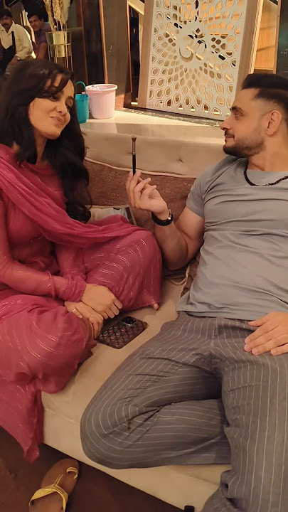 Adnan Khan Doing Makeup Ayesha Singh 💕 Manvik #mannatharkhushipaaneki #shorts