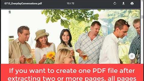How to Extract pages from PDF Files using Internet Browser in Windows 10