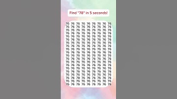 Only 1% Can Spot the Hidden "78" in 3 seconds! 🔍 | Brain Puzzle Challenge #shorts #puzzlegame #quiz