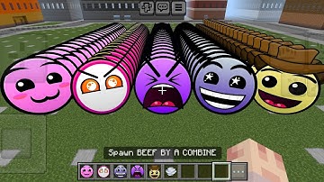 Custom Lobotomy Nextbots | Geometry Dash Difficulty Faces | MCPE