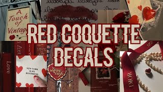 red coquette decals | roblox | bloxburg