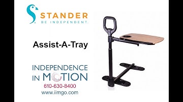 Stander Assist-A-Tray - Bamboo Swivel TV Tray Table and Standing Support Handle