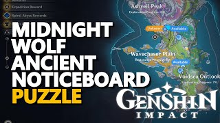 Midnight Wolf Ancient Noticeboard Puzzle Genshin Impact