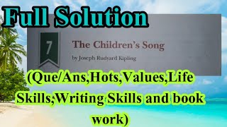 DAV Class 8 English Chapter 7 Full Solution||The Children's Song||