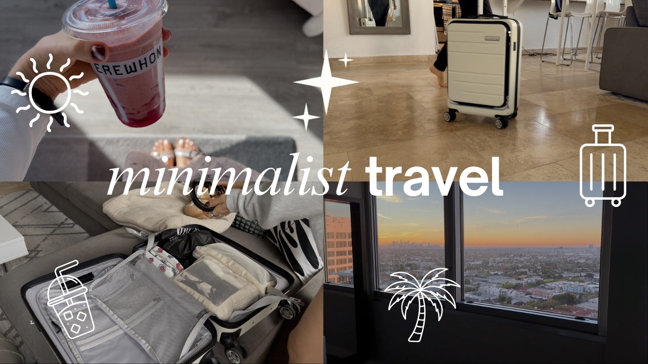 slow island girl goes to LA | realistic minimalist travel prep | silent vlog