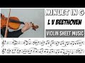 Free Sheet Minuet In G L V Beethoven Violin Sheet Music