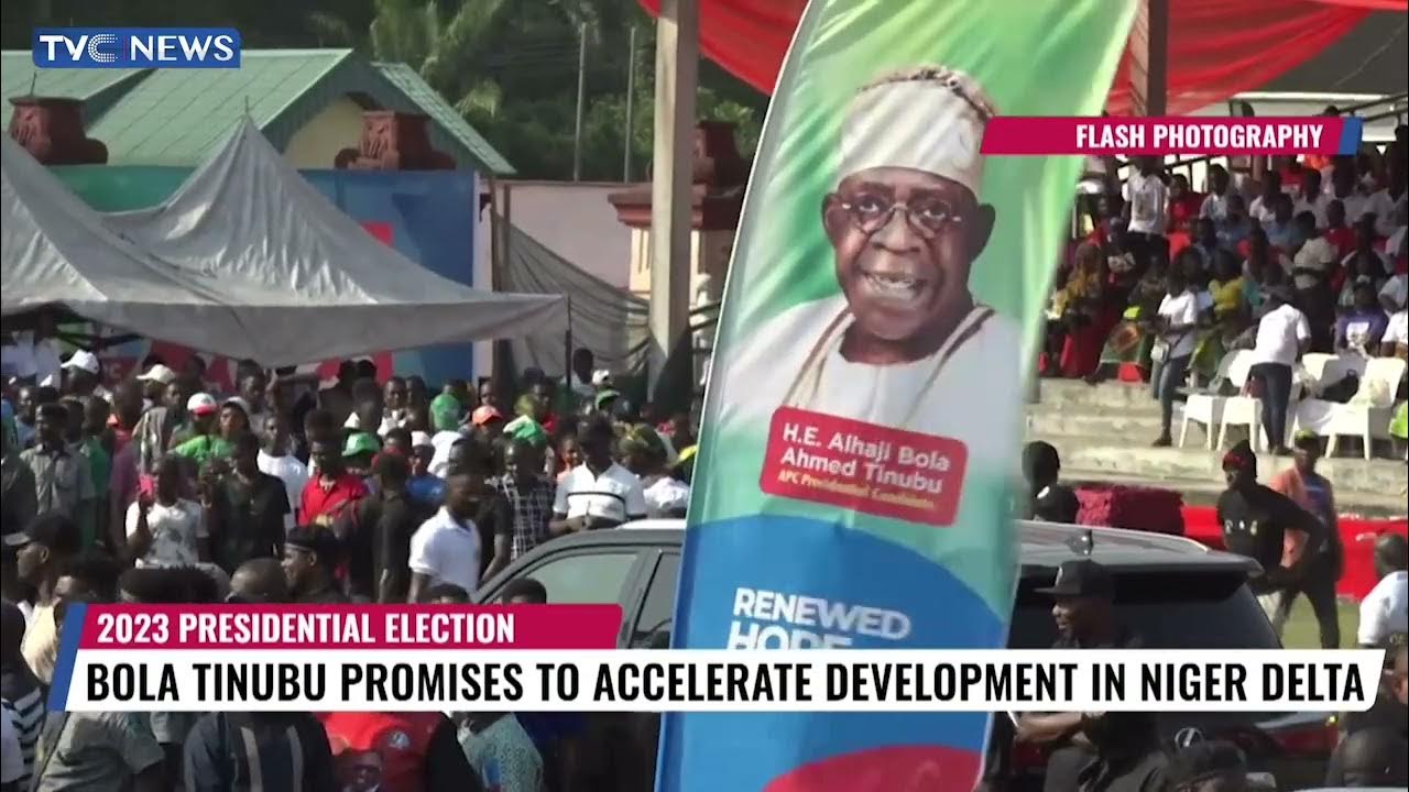 Tinubu Promises To Accelerate Development In Niger Delta If Elected (WATCH)