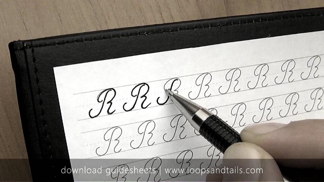 Learn cursive handwriting - Capital R - YouTube