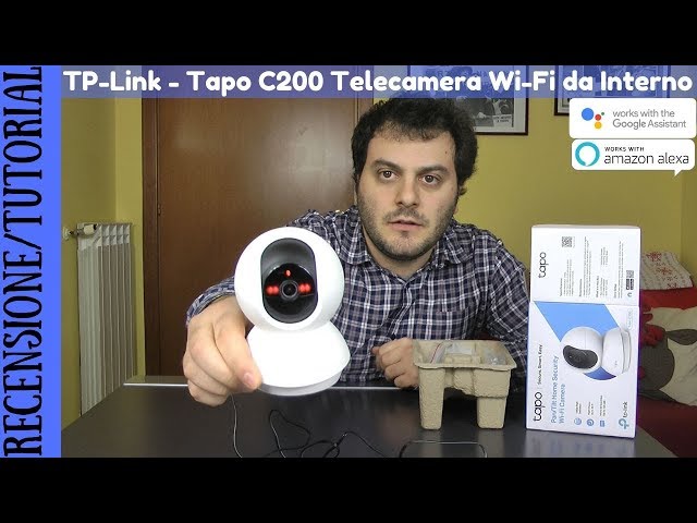 RECENSIONE E TUTORIAL - Tp-Link Tapo C200 Telecamera di sorveglianza  Pan/Tilt Wi-Fi 