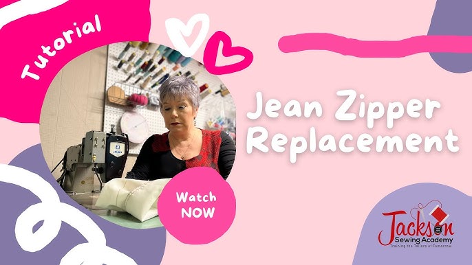 How to fix a zipper on jeans, replace the zip in a pair of jeans and keep  the original top stitching · VickyMyersCreations