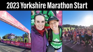 Yorkshire Marathon 2023. 10th Anniversary - The Start Line. York is Sunny Today - Good Luck Runners