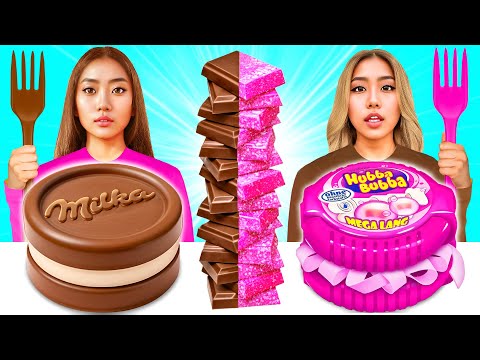Видео: Жевательная Резинка vs Шоколадная Еда Челлендж | Смешные Ситуации с Едой от ToonDO Challenge