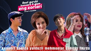Yulduzli Talant shouda Yulduzli mehmonlar . 2024 yilni eng shou showli konsert dasturi. Best guruhi