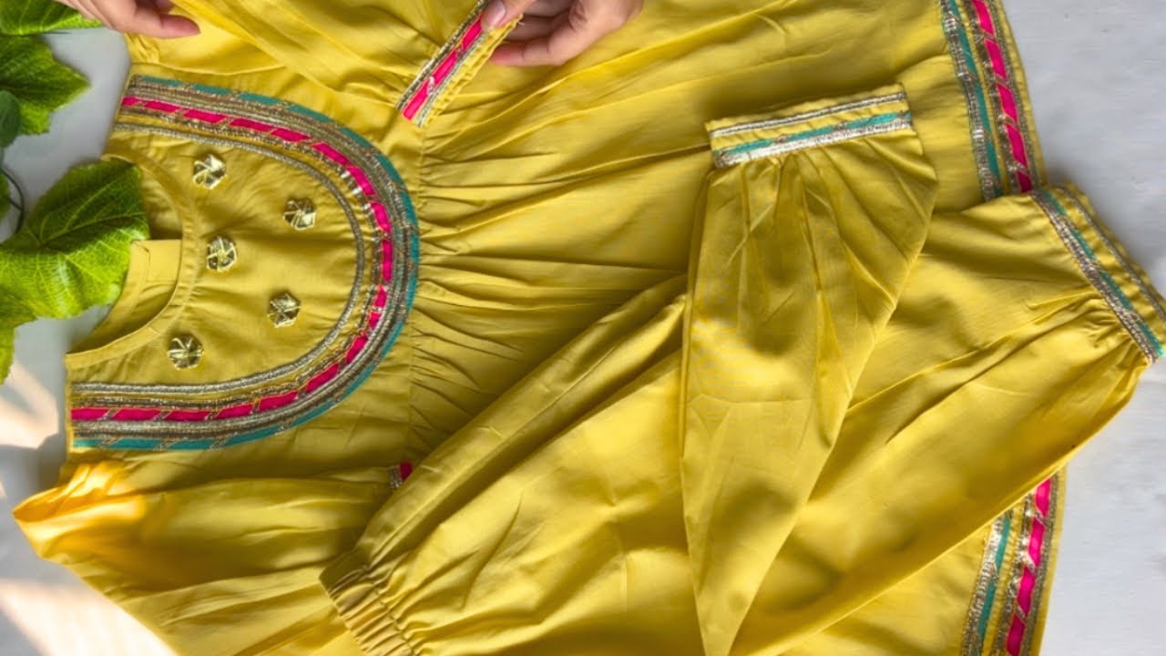 New Afghani Style Baby Dress For Eid || Gotta work Baby frock Design 2025