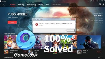 HOW TO FIX SOME FILE IS CORRUPTED:AbdWinApi.dll ERROR IN GAMELOPP PUBG MOBILE