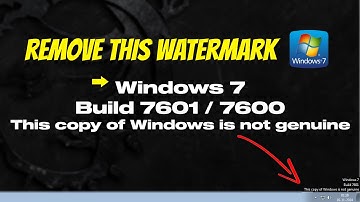 Fix Windows Is Not Genuine | Remove Build 7601/ 7600 Watermark In Windows 7