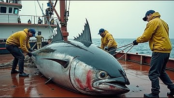 Săn Cá Ngừ Vây Xanh Khổng Lồ Ngoài Biển : Cá Lao Vào Gầm Thuyền Kéo Một Cần Thủ Ngã Xuống Biển