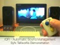 Syfx automatic sound management for tv and mobile media devices