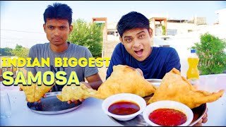 Indian Biggest Samosa Eating Challenge | Homemade Big Samosa Challenge | One big Samosa Challenge