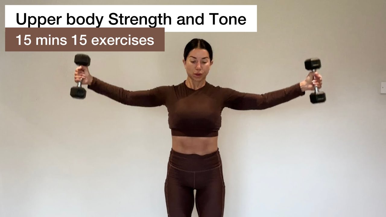15 Min Upper Body Dumbbell Workout for Women | Tone Arms and Back at ...